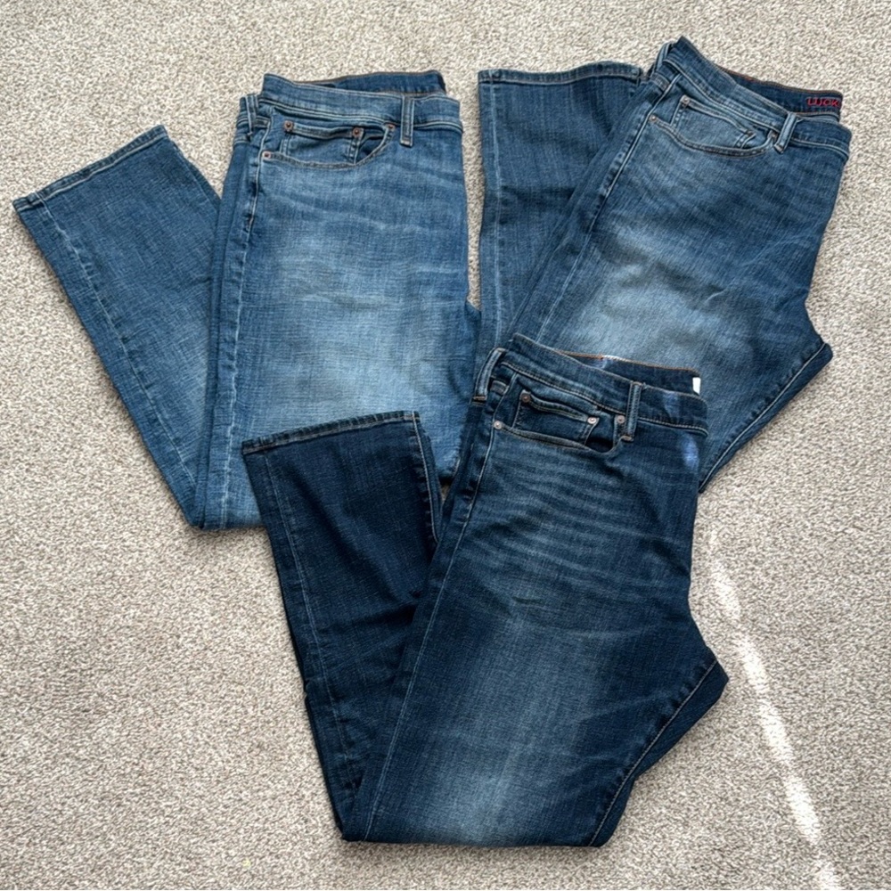 Set of 3 Lucky Brand Jeans 410 Athletic fit W38 x L32